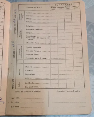 Cartilla de Escolaridad Ministerio Educación Nacio