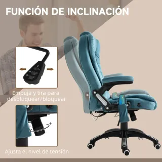 Silla de Oficina con Masaje y Reposapiés