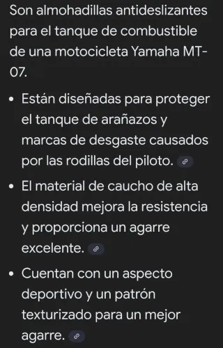 Almohadillas Depósito Yamaha MT07