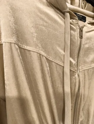 Tuta corta Bershka velluto Beige M