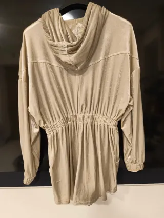 Tuta corta Bershka velluto Beige M