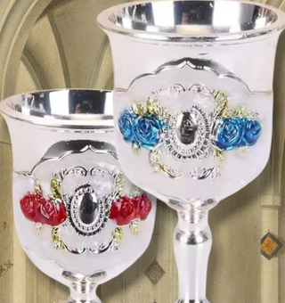 SET DE 3 CÁLIZ RELIGIOSOS BAÑADOS EN PLATA