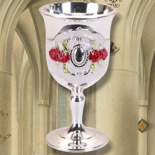 SET DE 3 CÁLIZ RELIGIOSOS BAÑADOS EN PLATA