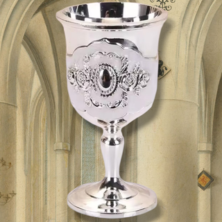 SET DE 3 CÁLIZ RELIGIOSOS BAÑADOS EN PLATA