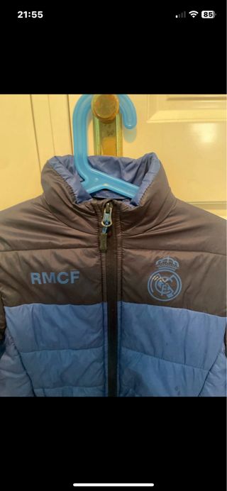 Chaqueta Real Madrid niño azul y negra