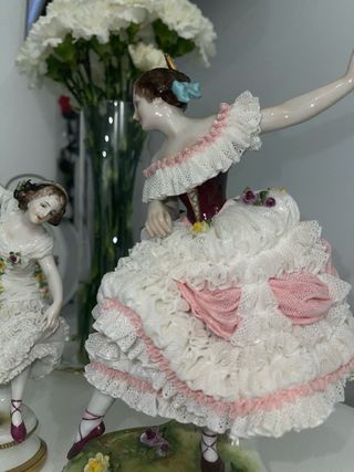 Lote 2 Bailarinas Porcelana Encaje