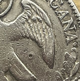 8 Reales 1875 Zacatecas (Méjico) J A. Con resellos