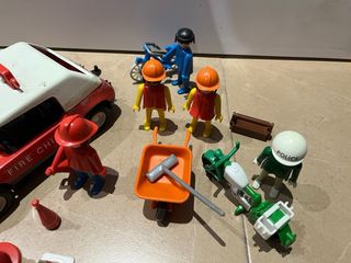 Lote Playmobil Bomberos y Policía