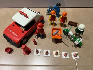 Lote Playmobil Bomberos y Policía