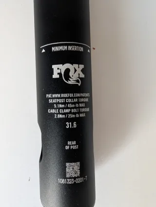 Tija Fox Transfer SL 31.6 125mm