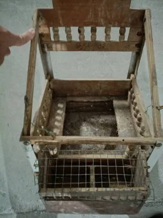 Jaula Perdiz Madera y Metal