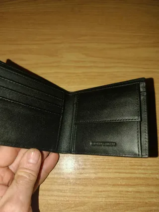 Cartera de lujo negra Giorgio Armani original