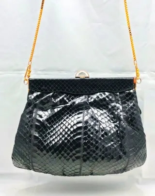 Pochette vintage anni '80 in pitone