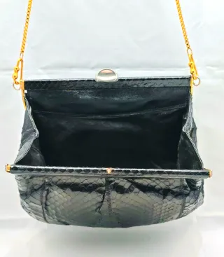 Pochette vintage anni '80 in pitone