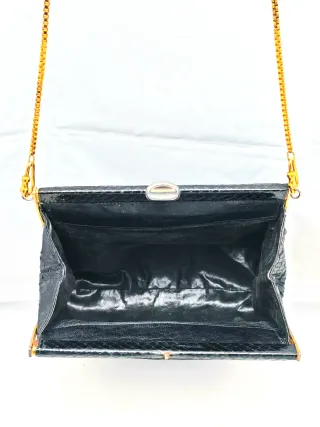 Pochette vintage anni '80 in pitone