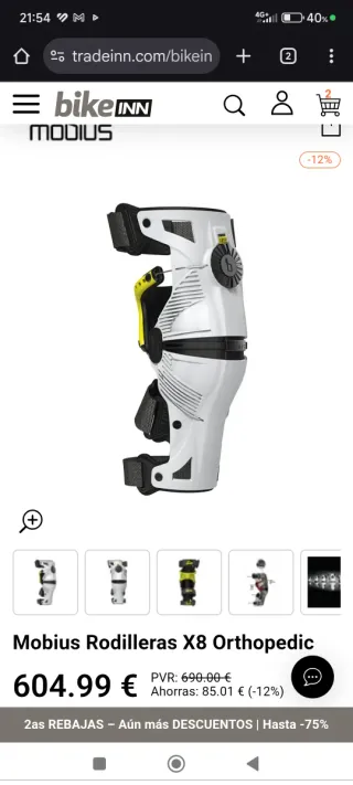 Rodilleras Ortopédicas Moto Protect talla L