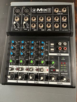 Mackie MIX8 Mesa Mezclas - sin cable alimentacion
