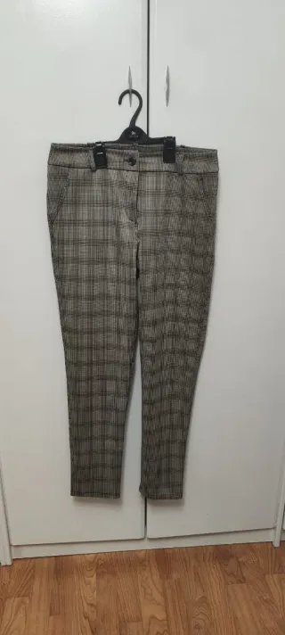 Pantalones Muner cuadros marrones y grises