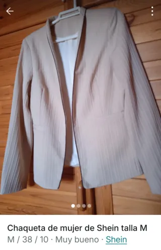 Chaqueta Mujer Shein Beige Talla M