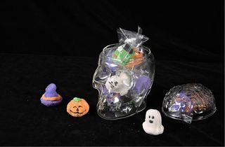 Decanter Vino Testa Teschio Coperchio Cervello