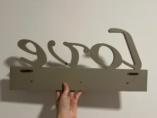 Perchero de pared Love vintage