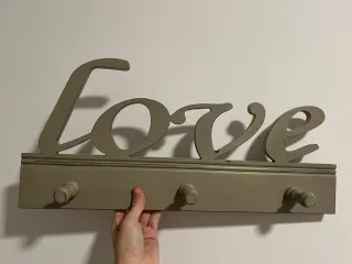Perchero de pared Love vintage
