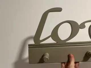 Perchero de pared Love vintage