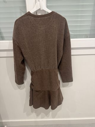 Vestido Zara Talla M Marrón Ruched