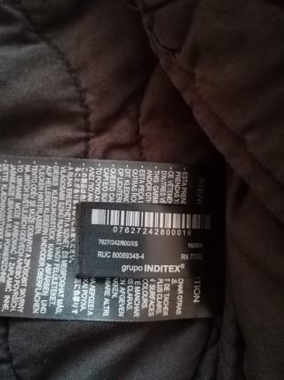 Cazadora acolchada negra