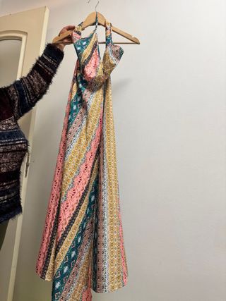 Vestido largo estampado verano