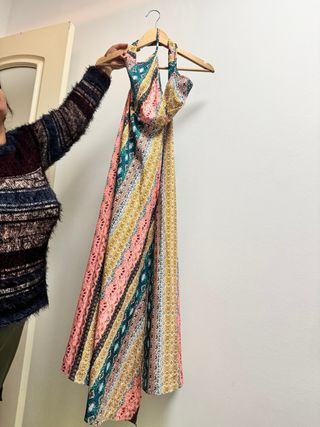 Vestido largo estampado verano