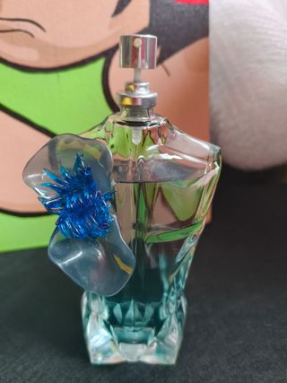 Perfume Botella Azul Transparente