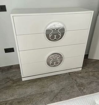 Dormitorio completo rosa y blanco