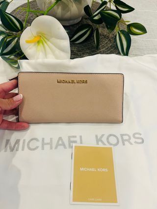 Cartera Michael Kors Beige Original