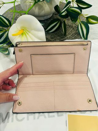 Cartera Michael Kors Beige Original