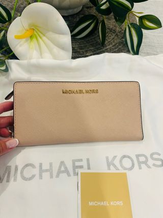 Cartera Michael Kors Beige Original