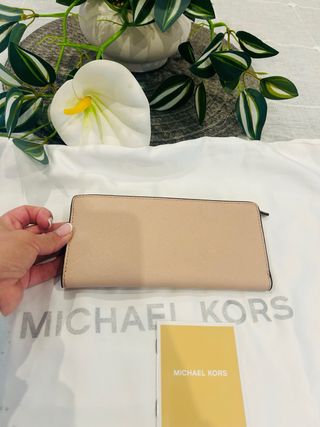 Cartera Michael Kors Beige Original