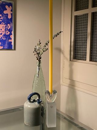 Candelabro Corazón Holmegaard Vidrio