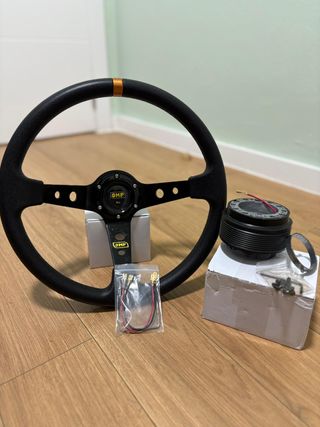 Volante OMP + Piña Renault R19/R4/GT Turbo/Clio