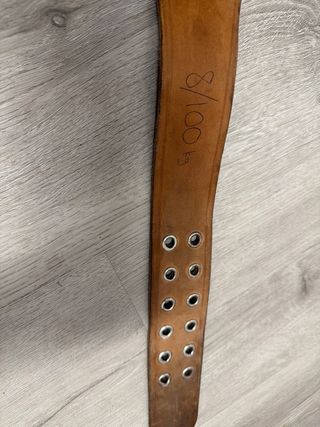 Cinturón para gimnasio de cuero marrón