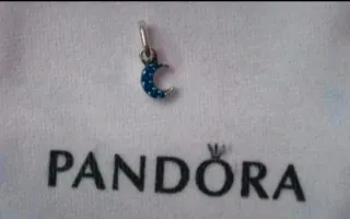 Charm Pandora Luna Azul y Plata