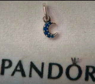 Charm Pandora Luna Azul y Plata
