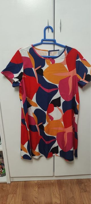 Vestido estampado multicolor talla 44