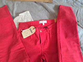 Vaqueros Mango Rojos Talla 36 Nuevos