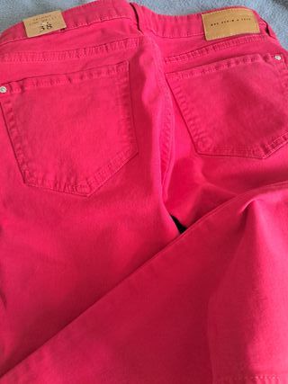 Vaqueros Mango Rojos Talla 36 Nuevos