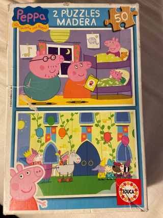 Puzzle Peppa Pig 2 Puzzles Madera 50 Piezas