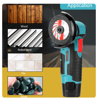 Amoladora 12V + 2 Baterías + Cargador + 5 Discos