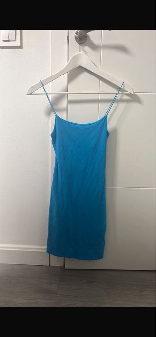 Vestido azul Zara tirantes