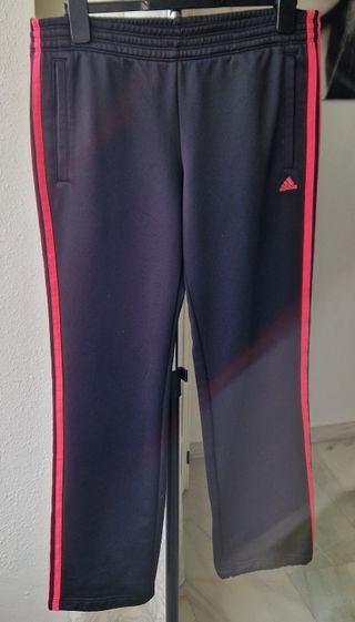 Pantalón deportivo Adidas negro y rosa