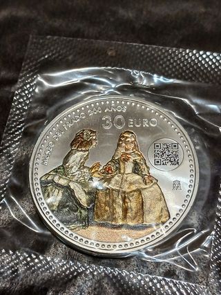 Moneda plata 30 euros año 2019